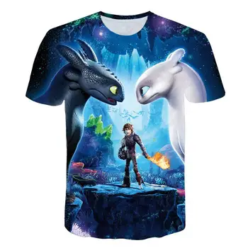 

4-14Y how to train dragon 3d printed T shirt boy top cartoon T shirt girl cute fashion T shirt girl short sleeve shirt
