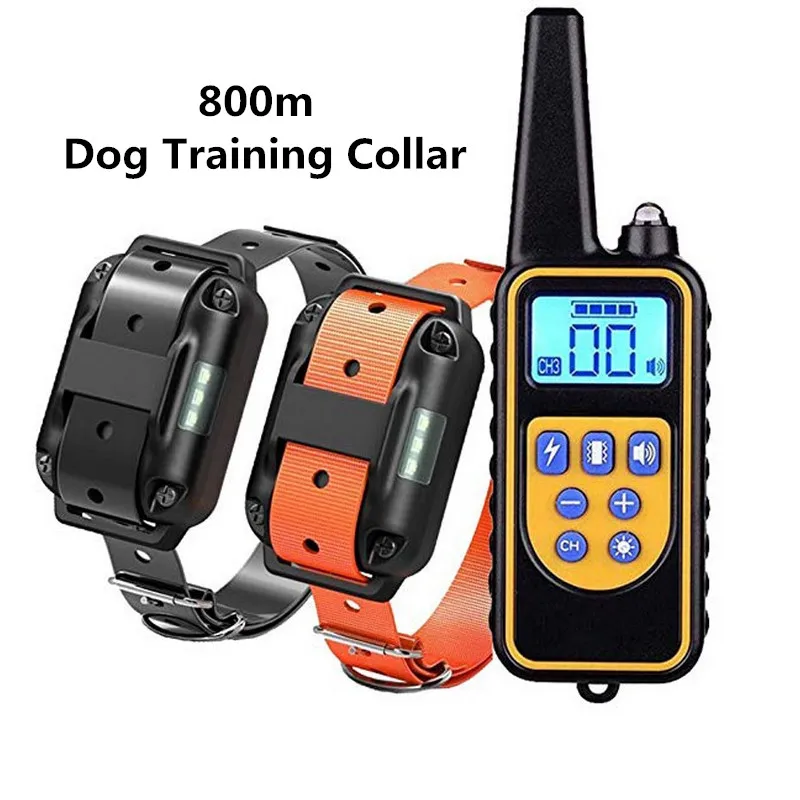 Collar de entrenamiento eléctrico para perro con mando a distancia, impermeable, recargable, con pantalla LCD para todos los tamaños, 40% de descuento