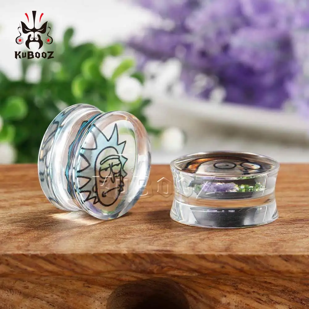 Kubooz, новинка, простые прозрачные Серьги Для Пирсинга Ушей из акрила, модный подарок для мужчин и женщин, серьги, в паре