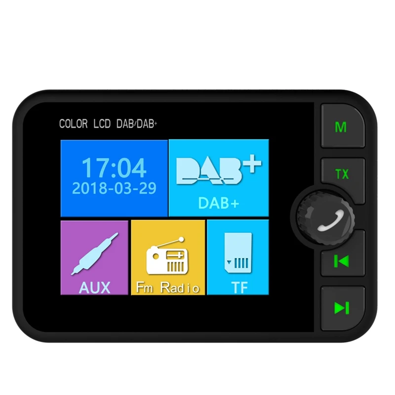 

Portable Digital Dab/Dab Radio Fm Radio Stereo Receiver Lossless Music Player Automatic Search Dab Car Transmitter Bluetooth Kit
