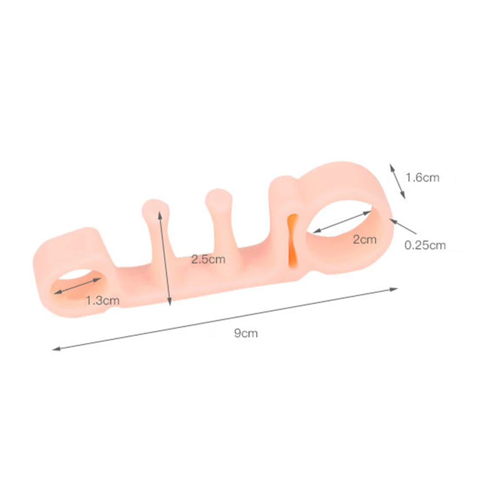 1Pair=2pcs Silicone Toe Corrector Gel Protector Unisex Feet Orthopedic Bunion Corrector Overlapping Toes Separator Protector