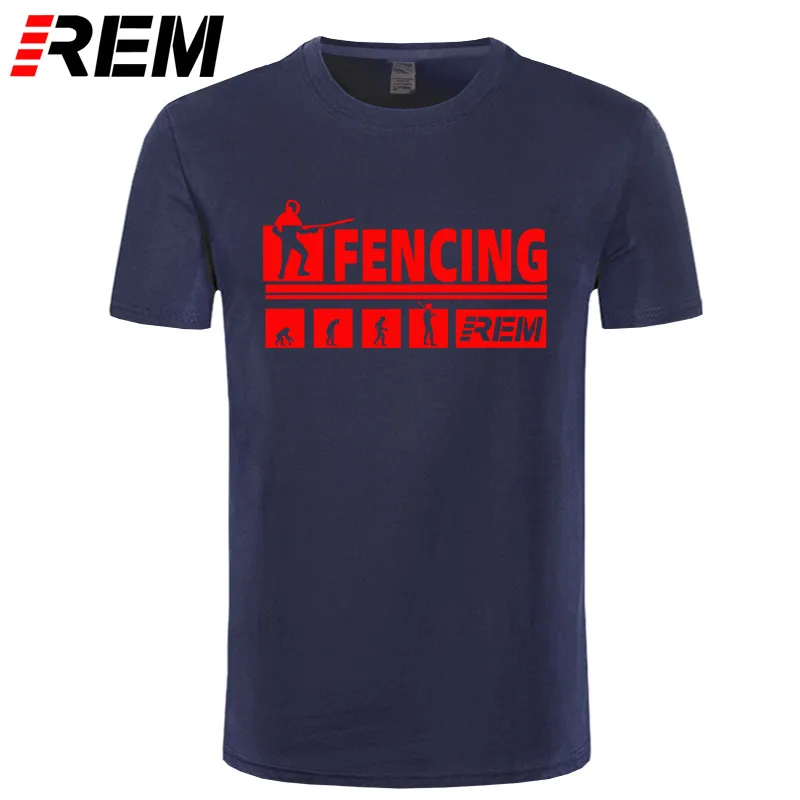 navy red REM, футболка с коротким рукавом, дизайнерская, мужская, новинка, футболка, топы, футболки, повседневная, эволюция, фехтование, модная, уникальная, Классическая, мужская, круглый воротник - Цвет: navy red