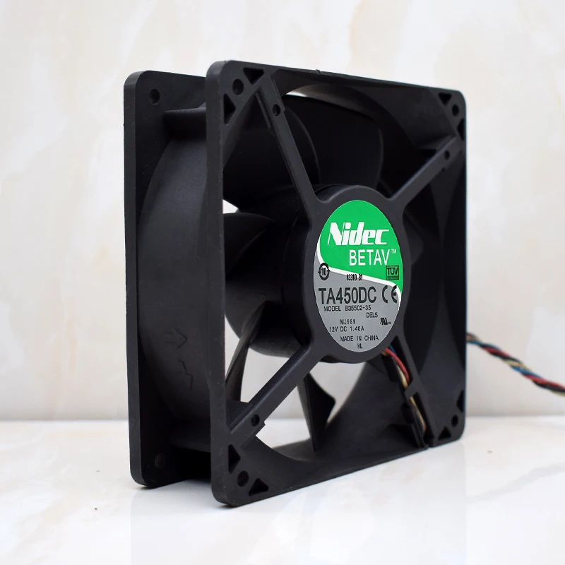 Для Nidec TA450DC B35502-35 12038 12 см 12V 1.4A для D8794 ШИМ контроллер вентилятора 4 провода