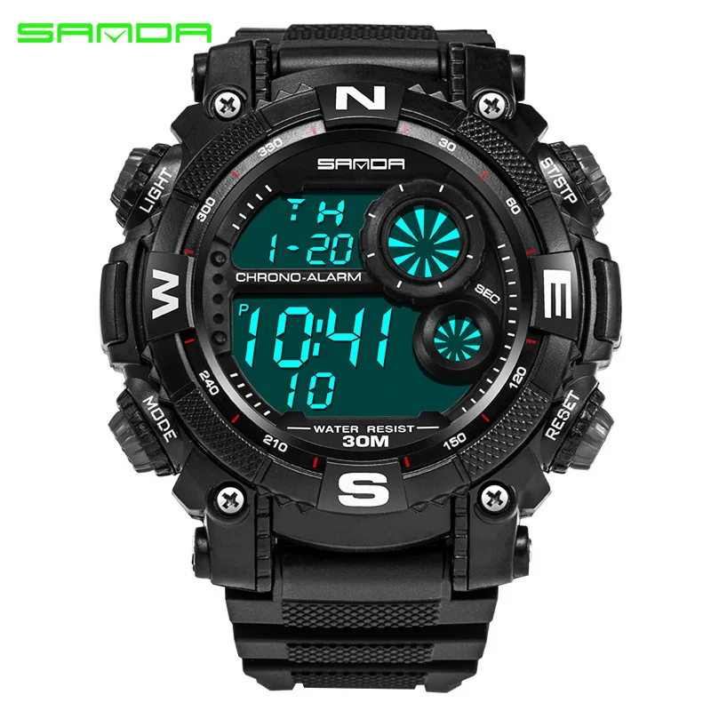 

SANDA Waterproof Outdoor Men Sports Watch Korean-style Cool Teenager Table Multi-functional Mountain Climbing Watch