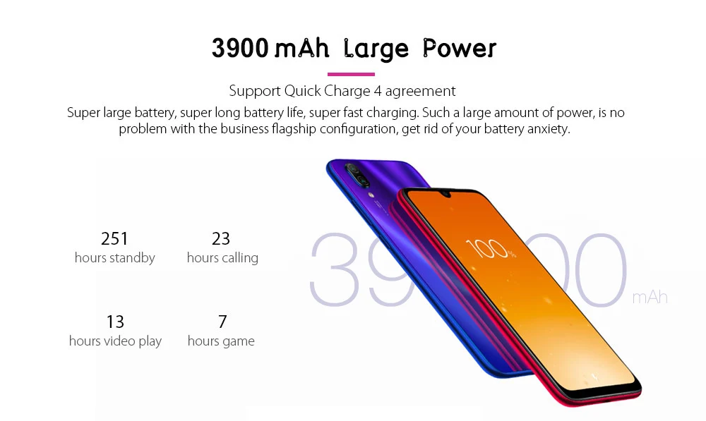 Xiaomi Redmi Note 7 4G смартфон 6,3» MIUI 10(Android 9,0 пирог) устройство, док-станция Qualcomm Snapdragon 660 Octa Core 4 Гб 64 Гб 48MP мобильного телефона