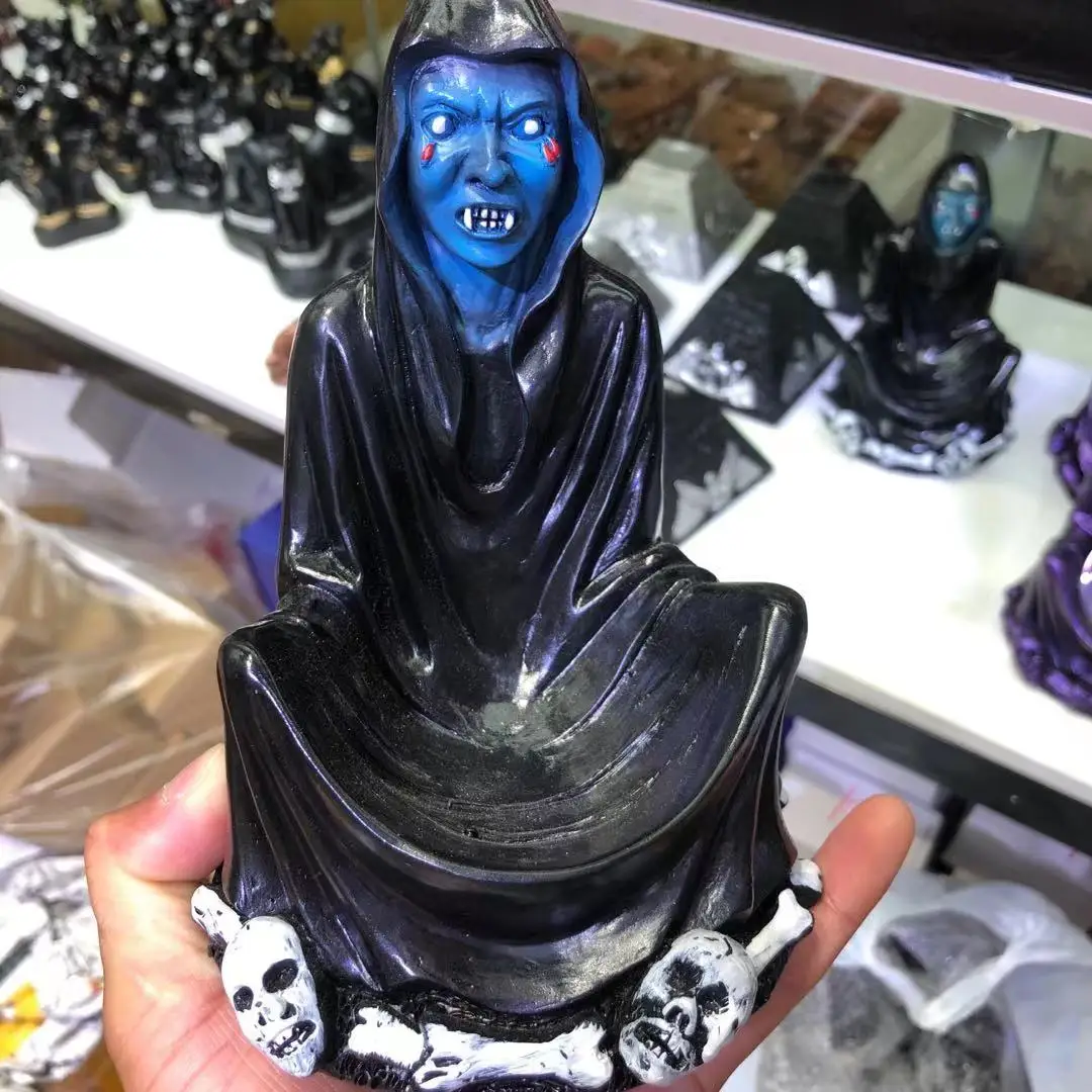 

Black grimace display stand crystal glass lens ball divination photography lens ball base magic ball bracket