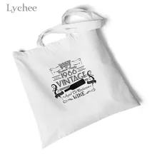 Lychee Harajuku, Женская Холщовая Сумка с буквенным принтом, большая Экологичная сумка для покупок, оригинальная Складная пляжная сумка, сумка на плечо