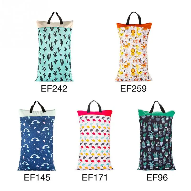 Wet Dry Daily Laundry Storage Portable Washable Cloth Diaper Bag Inserts Nappy Travel Large Capacity Hanging Waterproof Baby