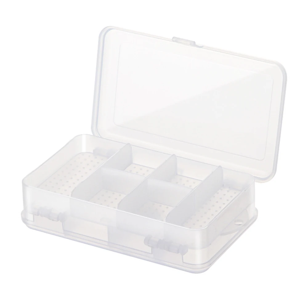 

Creative Transparent Double-layer Storage Box Office Clip Desk Organizer Portable Earring Jewelry Display Stand