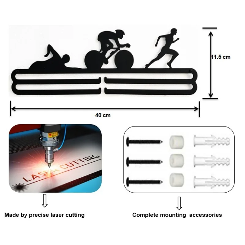 Вешалка для спортивных медалей держатель медаль Дисплей стеллаж для выставки товаров Вызов принят для триатлона вдохновляющие медаль Вешалка удержания 36+ медали