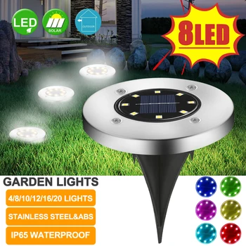 

8LED 1pc Solar Light Outdoors Waterproof Solar Street Light Garden Decor Buried Stair Lamp Underground Decking Solar light