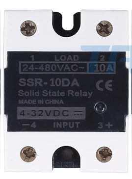 SSR-10DA DC В AC SSR 40DA SSR 25DA 10DA твердотельное реле 4-32VDC вход 24-480VAC выход твердотельное реле промышленный одиночный черный SSR - Габаритные размеры: SSR-10DA