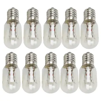 

10pcs Refrigerator Light 120V 15W E12 Tungsten Filament Lamp Incandescent Bulb Salt Lamp Fridge Light for Bedroom Living Room Ho