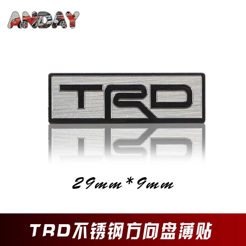 Применимая Toyota TRD Модифицированная нержавеющая сталь руль автомобиля логотип han dynasty Highlander CAMRY Reiz крутой бампер наклейки Br