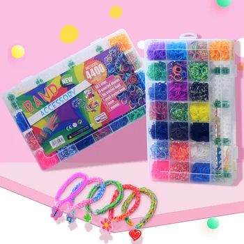 

28 Grid DIY Toy Rubber Loom Bands Set Kid DIY Bracelet Silicone Rubber Bands Elastic Rainbow Weave Loom Bands Toy Children Goods