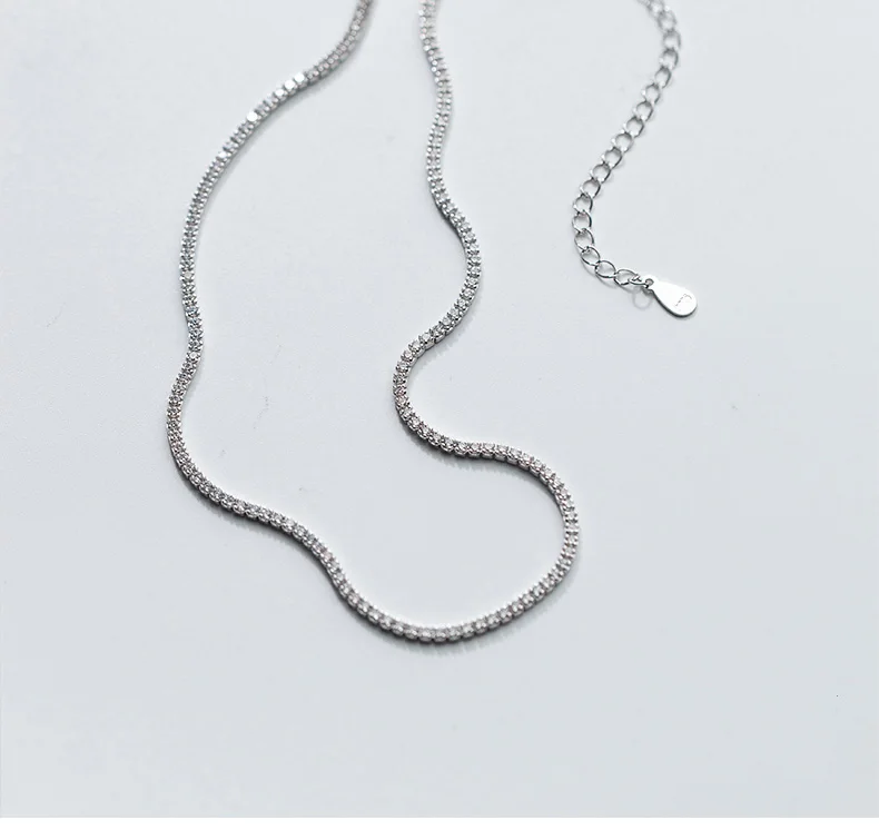 Trustdavis подлинное Серебро 925 темперамент сладкий чокер ослепительный фианит короткое ожерелье для женщин Свадебные украшения подарок DS1869