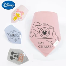 Детский хлопчатобумажный фартук Дисней, маленький нагрудник из чистого хлопка, цветной хлопковый детский рисунок