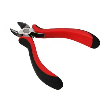 

DoreenBeads Stainless Steel Diagonal Cutting Pliers Jewelry Making Hand Tools Black & Red Color DIY Tool 12cm(4 6/8"),1 Piece