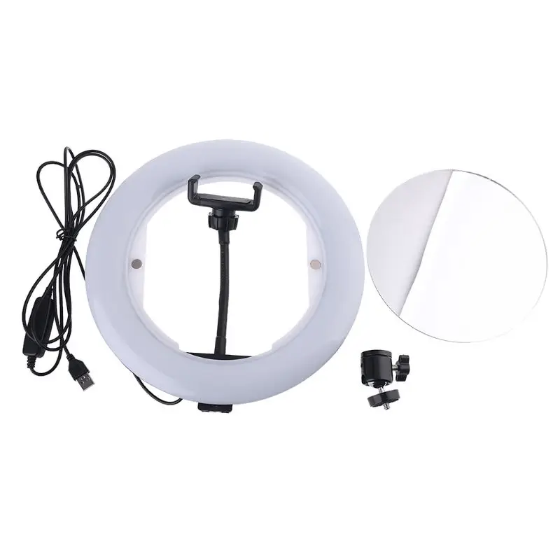 

LED Ring Light Selfie Stick Fill Light USB Dimmable Phone Ring Lamp with Stand Tripod for Makeup Video Live Broadcast
