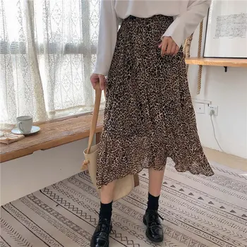 

Alien Kitty 2020 Thicken Vintage Leopard Slender Slimming Streetwear Stylish High Quality Office Lady High Waist Elegant Skirts