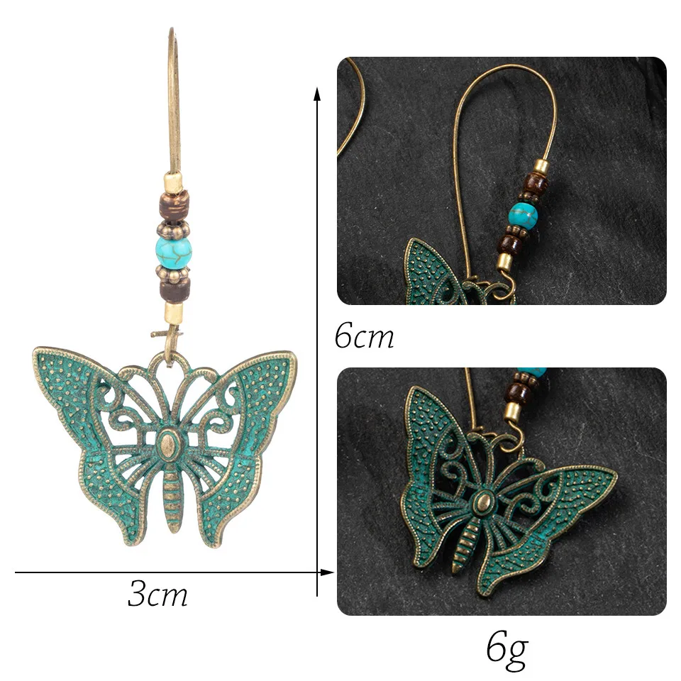 Vintage Ethnic Long Metal Leaf Big Drop Earrings for Women 2019 Bohemian Geometric Tassel Fringe Stones Women's Earring Jewelry (3)