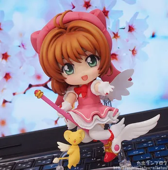 

10cm Anime Figures Card Captor KINOMOTO SAKURA Anime Figure Toys #400 Q Ver. PVC Action Figure Toys Collection Model Doll Gift