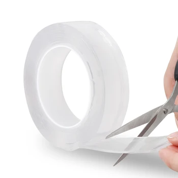 

Magic Tape Reusable Double-Sided Adhesive Nano Traceless Tape Removable Washable Adhesive No Trace Clear Kitchen Sink Water Seal