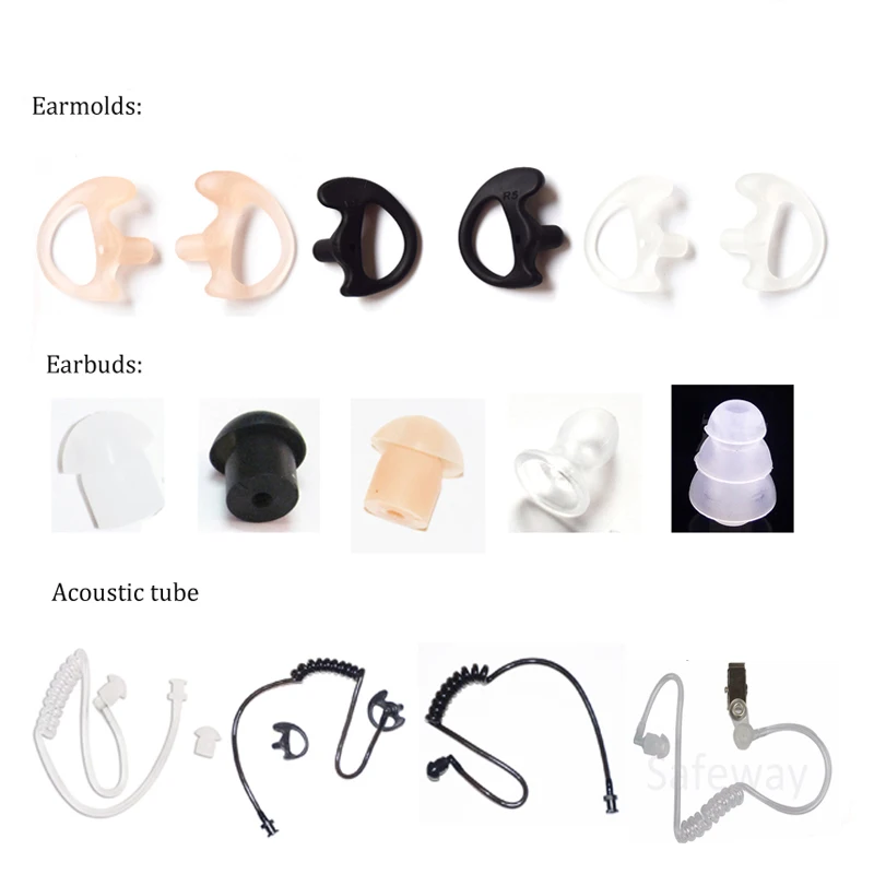 1000 Stks/partij Bulk Order Voor Vervanging Heldere Kleur Siliconen Paddestoel Oordopjes Oordopjes Voor Motorola Kenwood