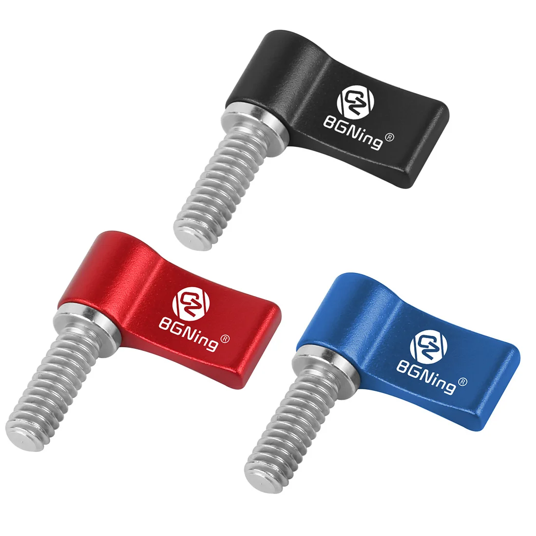 BGNing Aluminum Knob Screw Adapter 1/4 17mm Screw Length Rail Rod Slider Clamp Locking L Shape/T Shape Wrench Clamp Screws