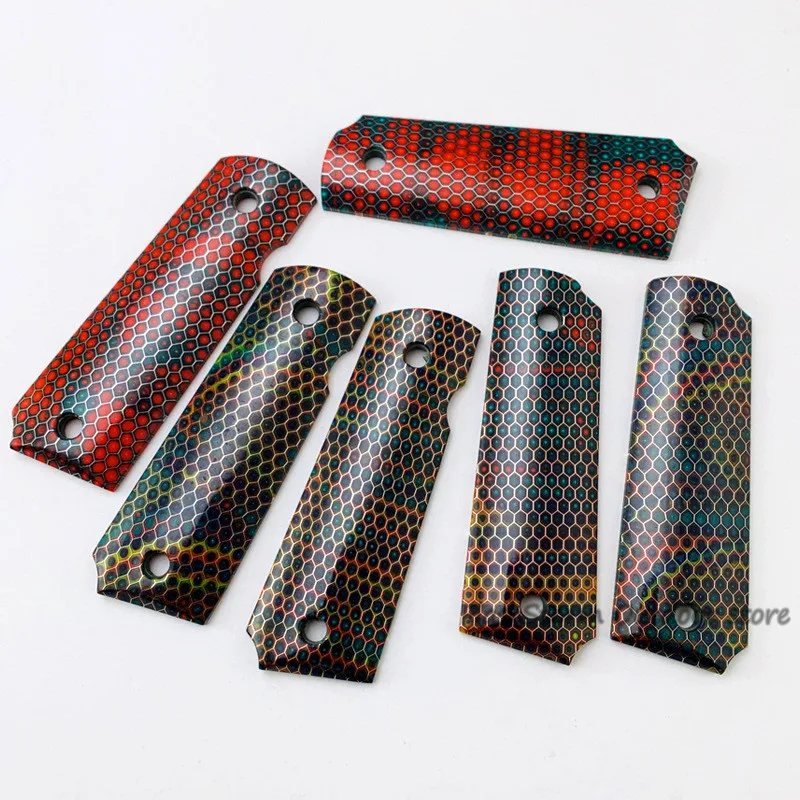 TOtrait 1 пара colt 1911 профессиональные G10 цветные рукоятки ножа патч текстурированный материал весы Нескользящие заготовки для 1911 захватов 2 шт
