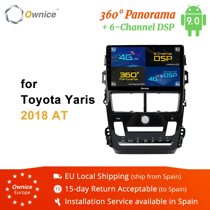 9 дюймов Ownice K1 K2 K3 K5 K6 Android 0 Восьмиядерный Автомобильный CD dvd GPS для Toyota Yaris 2018 MT AT Navi