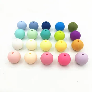 

silicone 10mm/12mm/15mm/20mm Loose Beads BPA Free Food Grade DIY set of 100pcs Baby Teething Toys Pacifier Pendant
