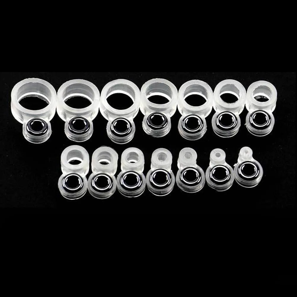 Silicone Fishing Rod Guide Wire Ceramic Ring Tip Repair Kit Line Guides Replacement Different Size 0.9-22 Fish Access 14/22Pcs fishing accessories,fishing tools,fishing tool,fishing rod guide repair kit
