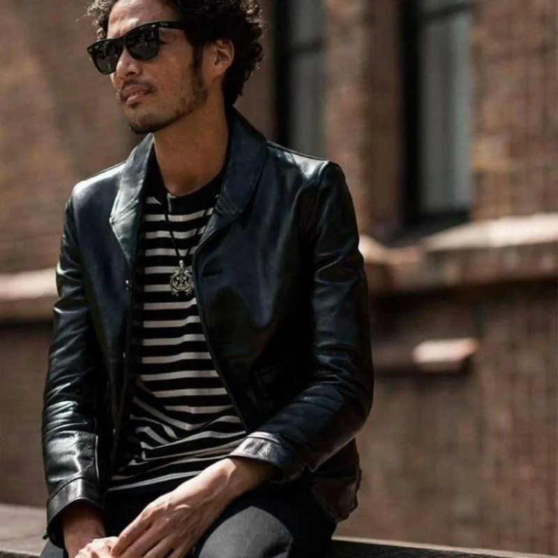 Harajuku relaxed stripe coat men's 