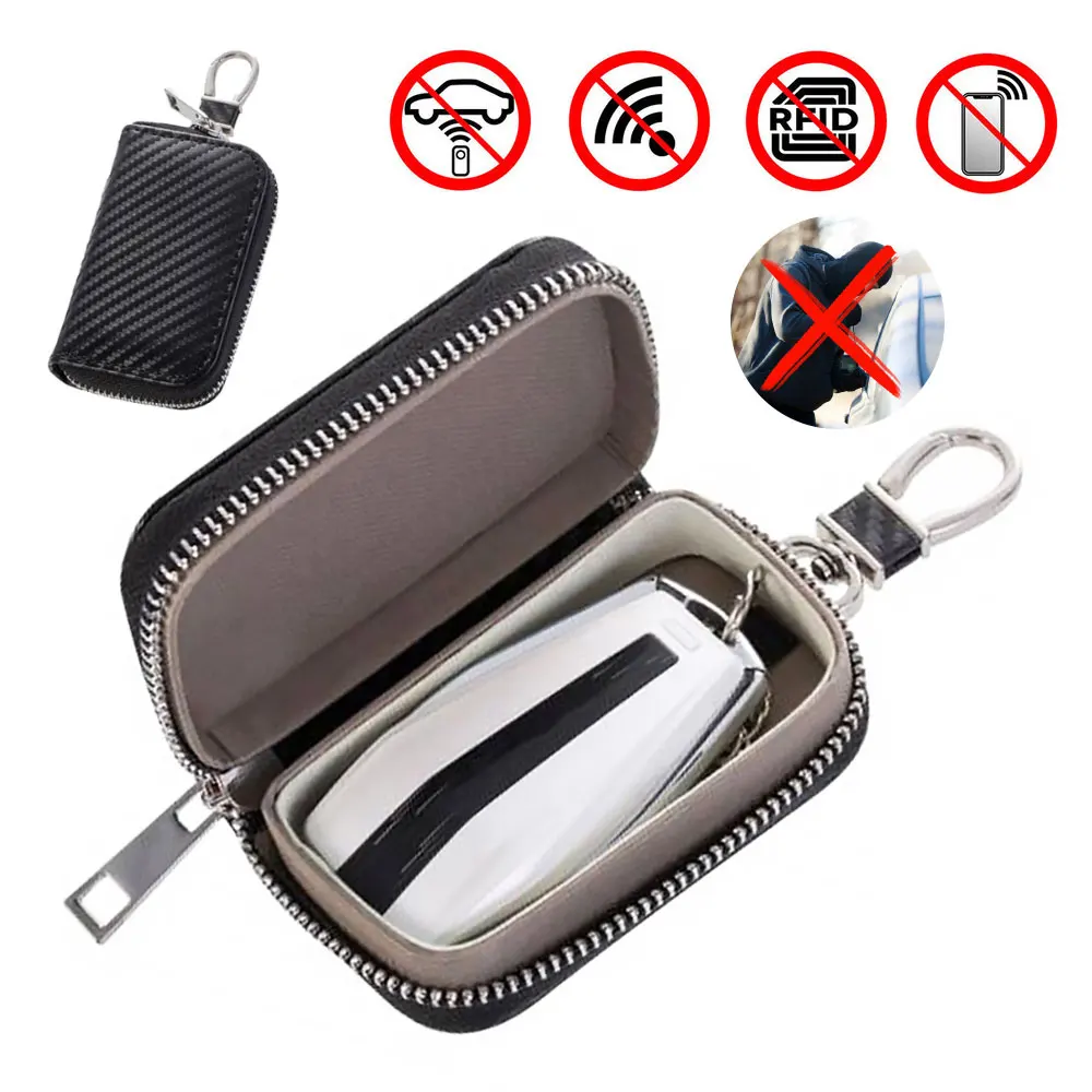 

Key Fob Faraday Bag Case FOB Signal Blocker Bag RFID Shielding Key Credit Card Bags Organizer For Privacy Protection Box bags