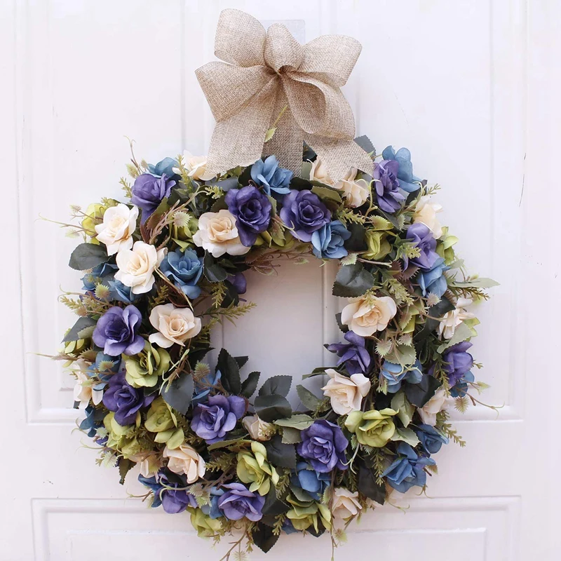 

Natural Garland Front Door Garland, Artificial Wood Green Leaves Hanging Garland, Suitable for Family Parties Indoor and Outdoor