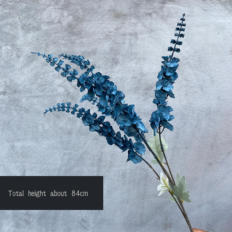 JAROWN Royal Blue Dark Blue Flowers Plant Leaf Material Artificial Flower Row DIY Props Rose Peony Wedding Decoration Party Decoration (17)