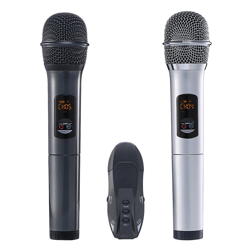 

USB 3.5mm 6.35mm Wireless Microphone Megaphone Handheld Mic with Receiver for Karaoke Speech Loudspeaker