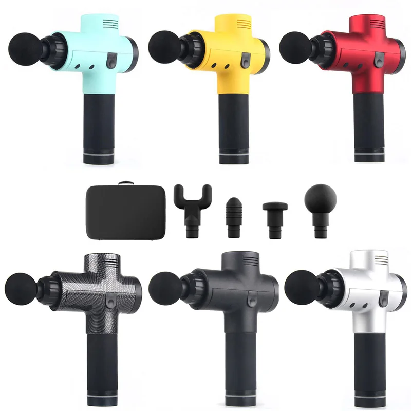 

3200r/min Therapy Massage Guns 6 Gears Muscle Massager Pain Sport Massage Machine Relax Body Slimming Relief With 4 Heads
