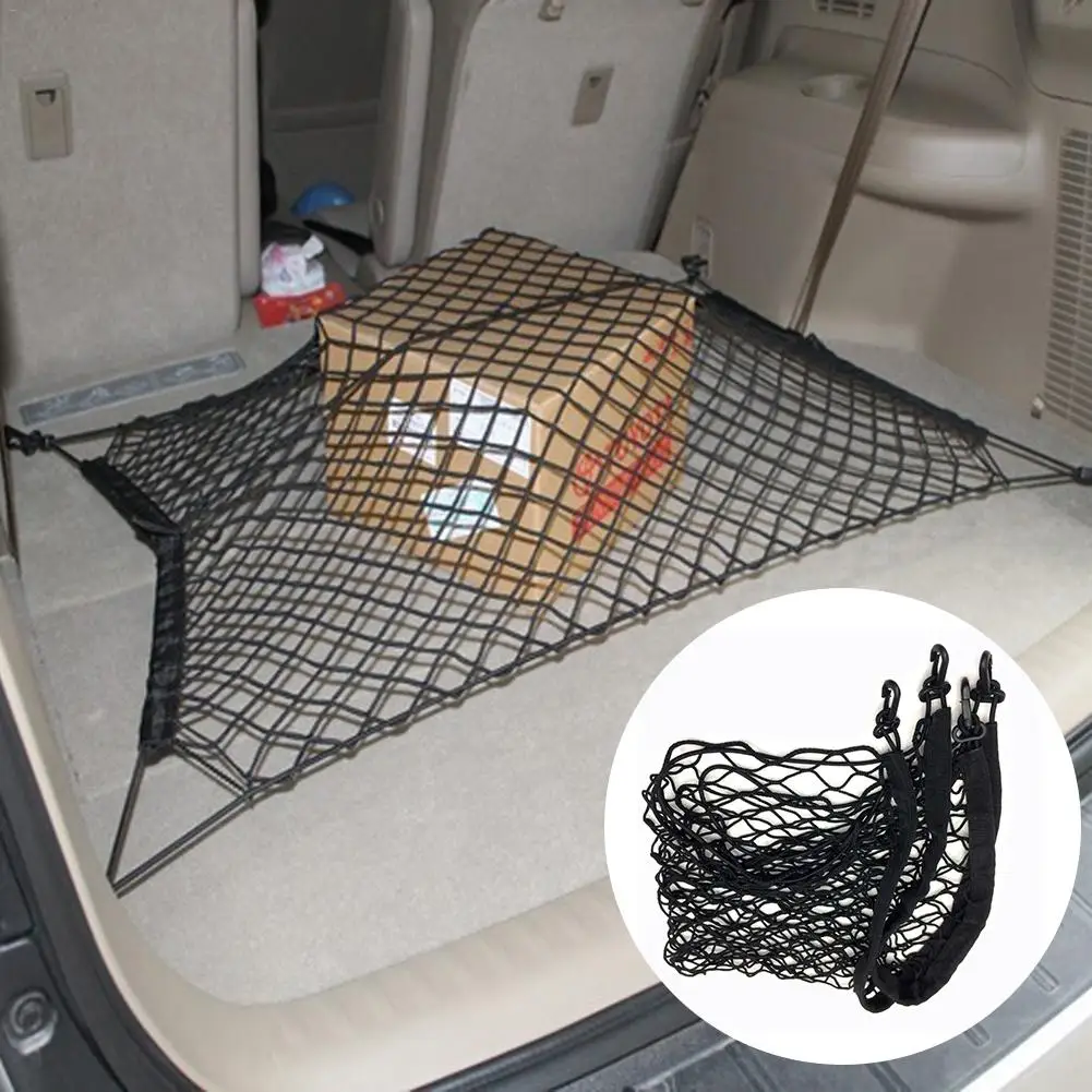 Универсальный автомобильный багажник Грузовой сеточку Авто Эластичный хранения сумка Чемодан сеть организаторов с 4 Крючки для внедорожник Грузовик на крыше