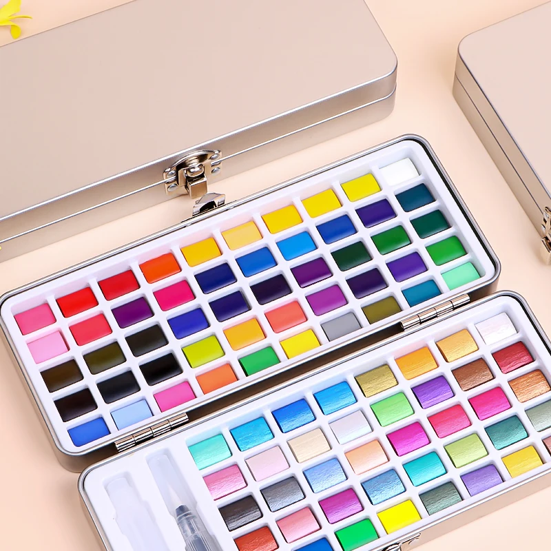 50/72/90 Color Watercolor Paint Set for Beginner Drawing