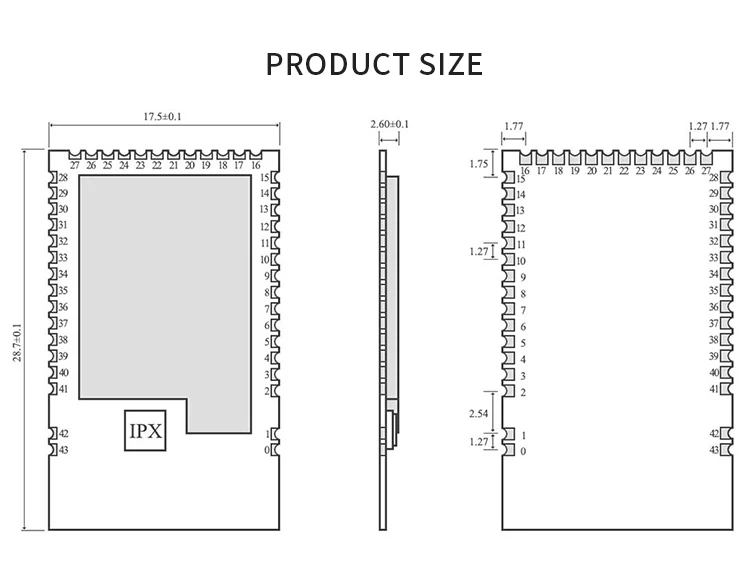 Transmissão sem Fio Lote Nrf52832 2.4 Ghz Transmissor Reciever Ble 5.0 Pwb Ipex Conector Módulo Bluetooth 10 pc - E73-2g4m04s1b 6 transmissor reciever ble 5.0 pwb ipex conector