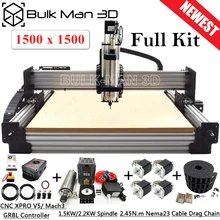 Mais novo 1515 workbee máquina do roteador cnc kit completo com sistema de tensão tingle 4 eixos cnc gravura kit completo 1500x1500mm