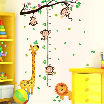 

Kid Removable Height Meassurement Wall Stickers Decal Decor Animal