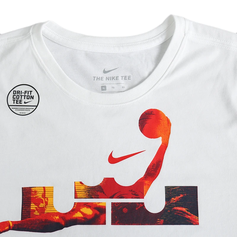 Оригинальная продукция Nike AS LBJ M NK сухая футболка 2 белые мужские футболки Новое поступление