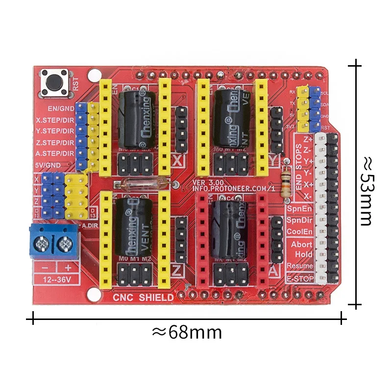 A4988 Драйвер CNC Щит Плата расширения V3 гравер Щит 3d принтер ЧПУ для arduno CNC щит V3 - Цвет: CNC shield V3