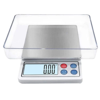 

Stainless Steel Gram Scale Digital Kitchen 600G/0.01G Food Scale Pocket Scale with Lcd Display and 1 Tray