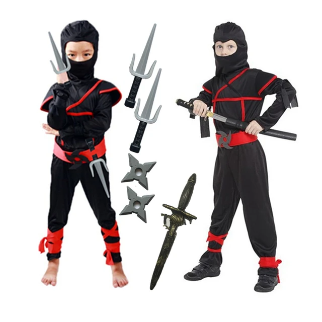 Déguisement ninja rouge étoiles garçon