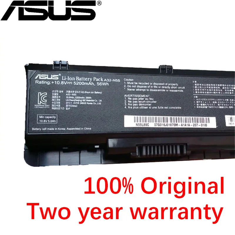 ASUS Original A32-N56 5200mAh For ASUS N46 N46V N46VJ N46VM N46VZ N56 N56V N56VJ N56VM N76 N76VZ A31-N56 A33-N56 Laptop Battery