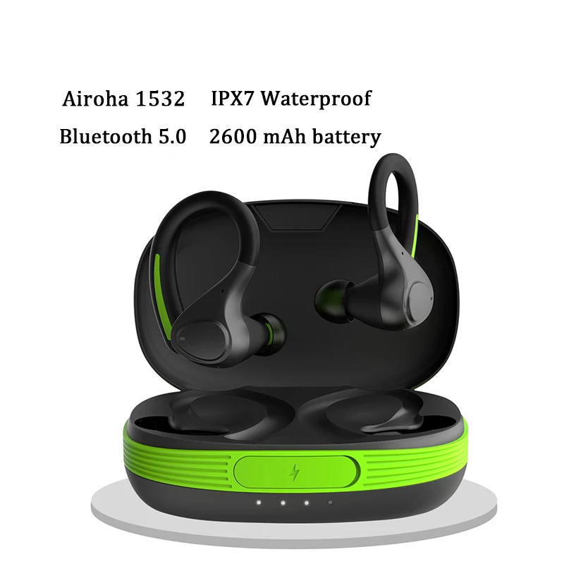 

TWS Headphone Bluetooth Wireless Earbuds Hifi Stereo Bass Sound Headset Earphones Mic & Charging Case for Running/Working Out